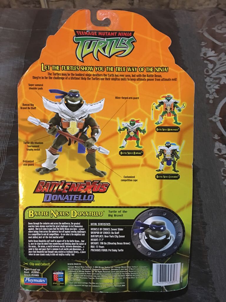 Battle Nexus Donatello - Playmates Toys (Teenage Mutant Ninja Turtles (2002)) action figure collectible [Barcode 043377530893] - Main Image 2