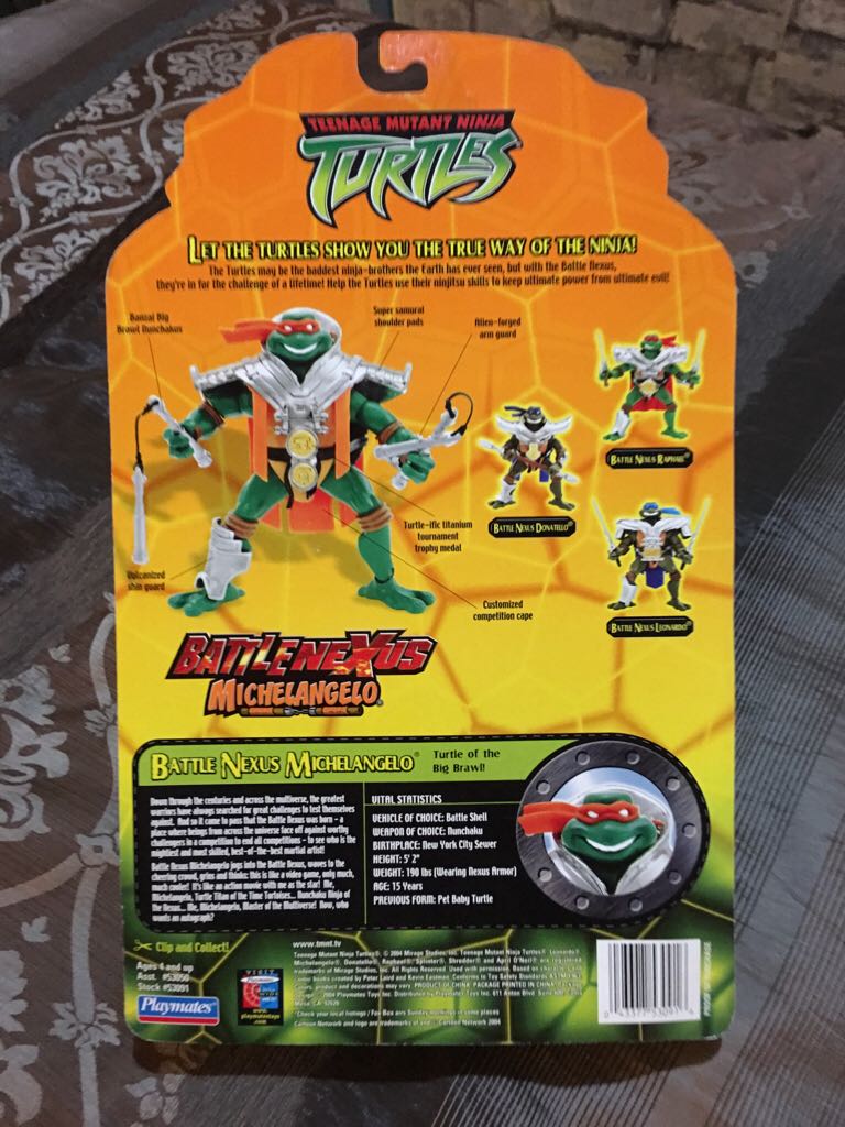 Battle Nexus Michelangelo - Playmates Toys (Teenage Mutant Ninja Turtles (2002)) action figure collectible [Barcode 043377530916] - Main Image 2