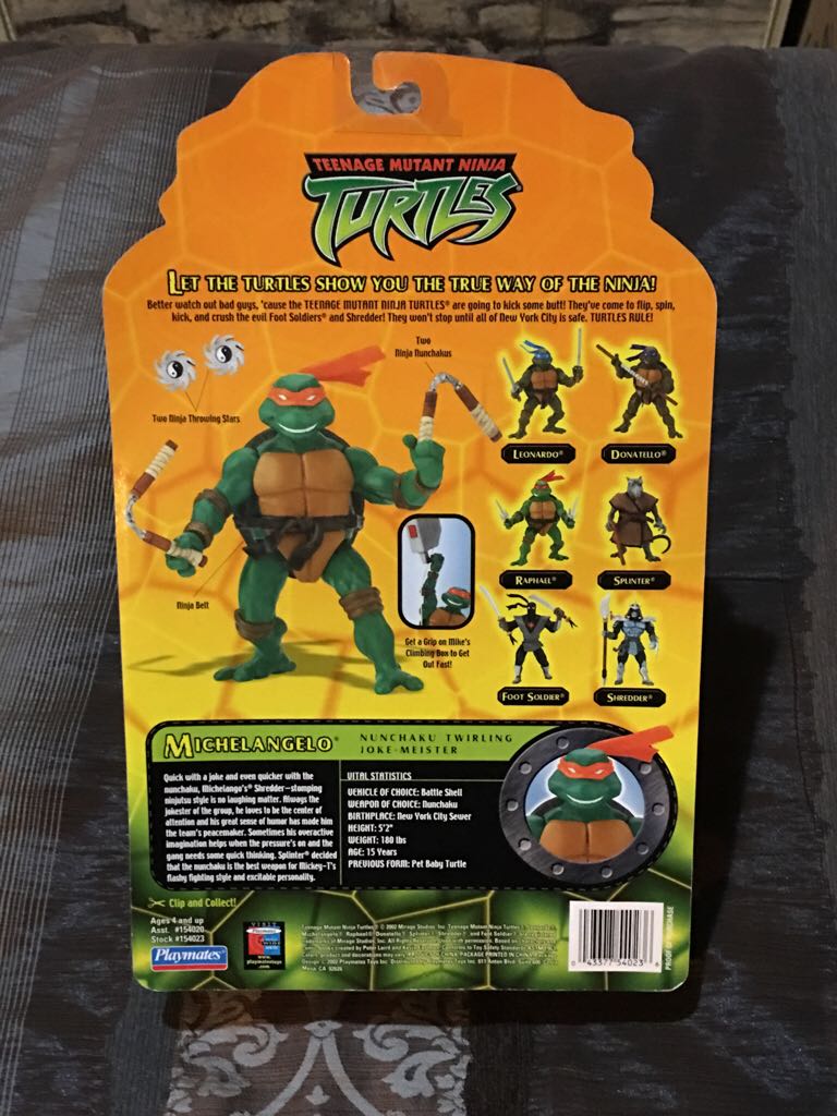 Michelangelo - Playmates Toys (TMNT 2002 Line) action figure collectible [Barcode 043377540236] - Main Image 2