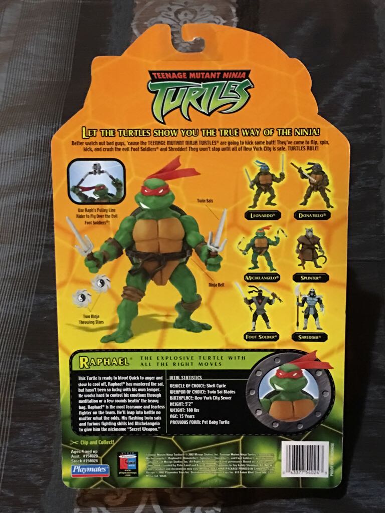 TMNT Raphael - Playmates (Teenage Mutant Ninja Turtles (2002)) action figure collectible [Barcode 043377540243] - Main Image 2