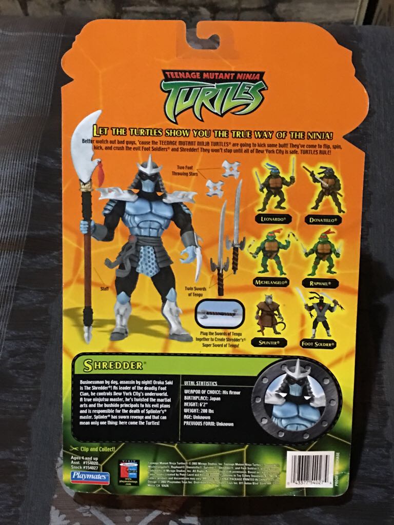 Shredder - Playmates Toys (Teenage Mutant Ninja Turtles) action figure collectible [Barcode 043377540274] - Main Image 2