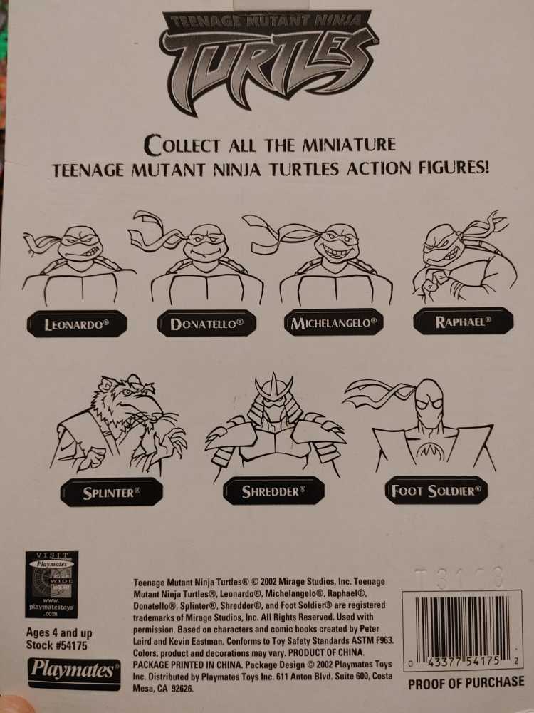 Teenage Mutant Ninja Turtles Miniature Figures - Playmates (Teenage Mutant Ninja Turtles) action figure collectible [Barcode 043377541752] - Main Image 2
