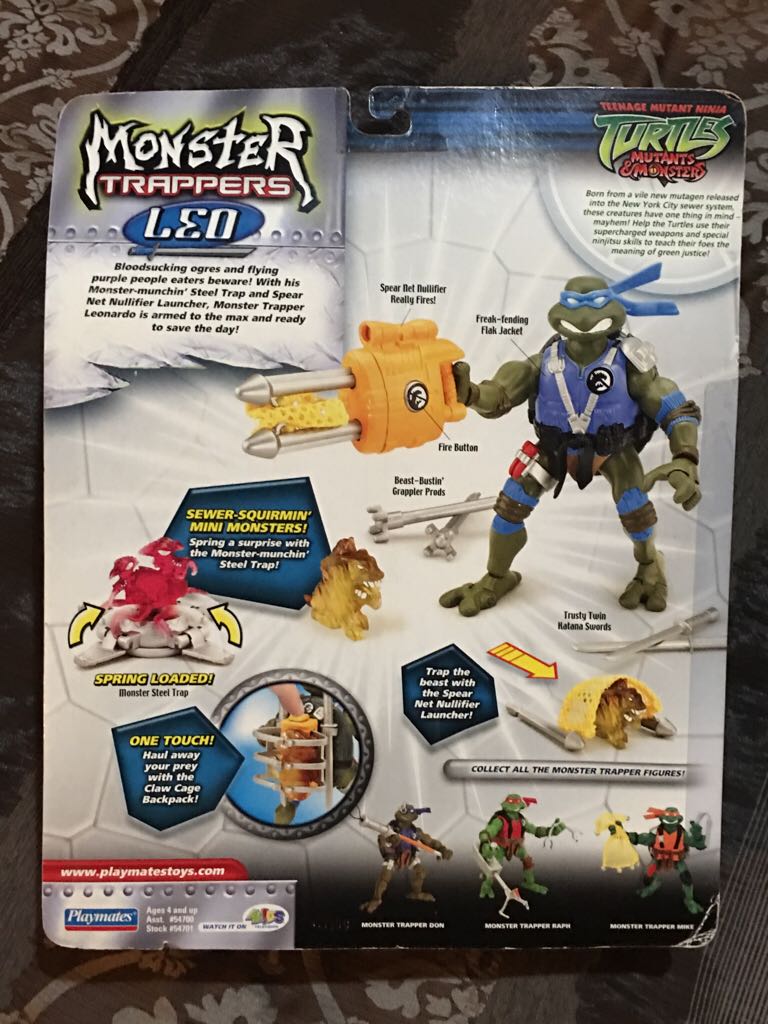 Monster Trapper Leo - Playmates Toys (Tmnt Mutants & Monsters) action figure collectible [Barcode 043377547013] - Main Image 2