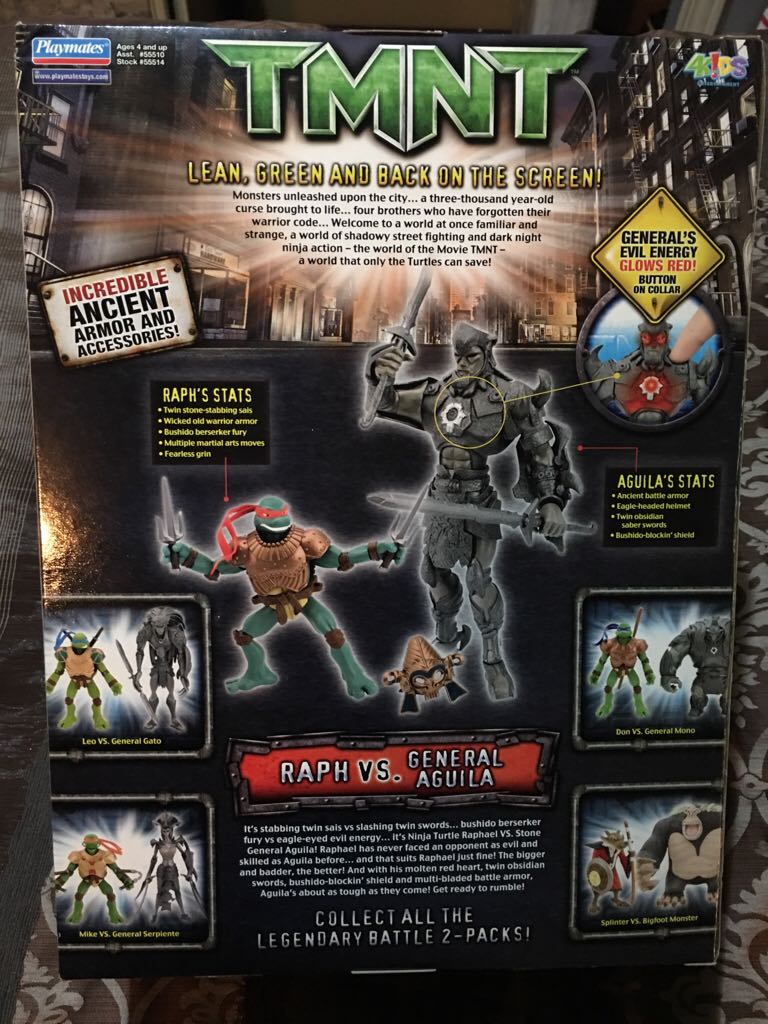 Movie Ralph vs General Aguila - Playmates Toys (TMNT) action figure collectible [Barcode 043377555148] - Main Image 2
