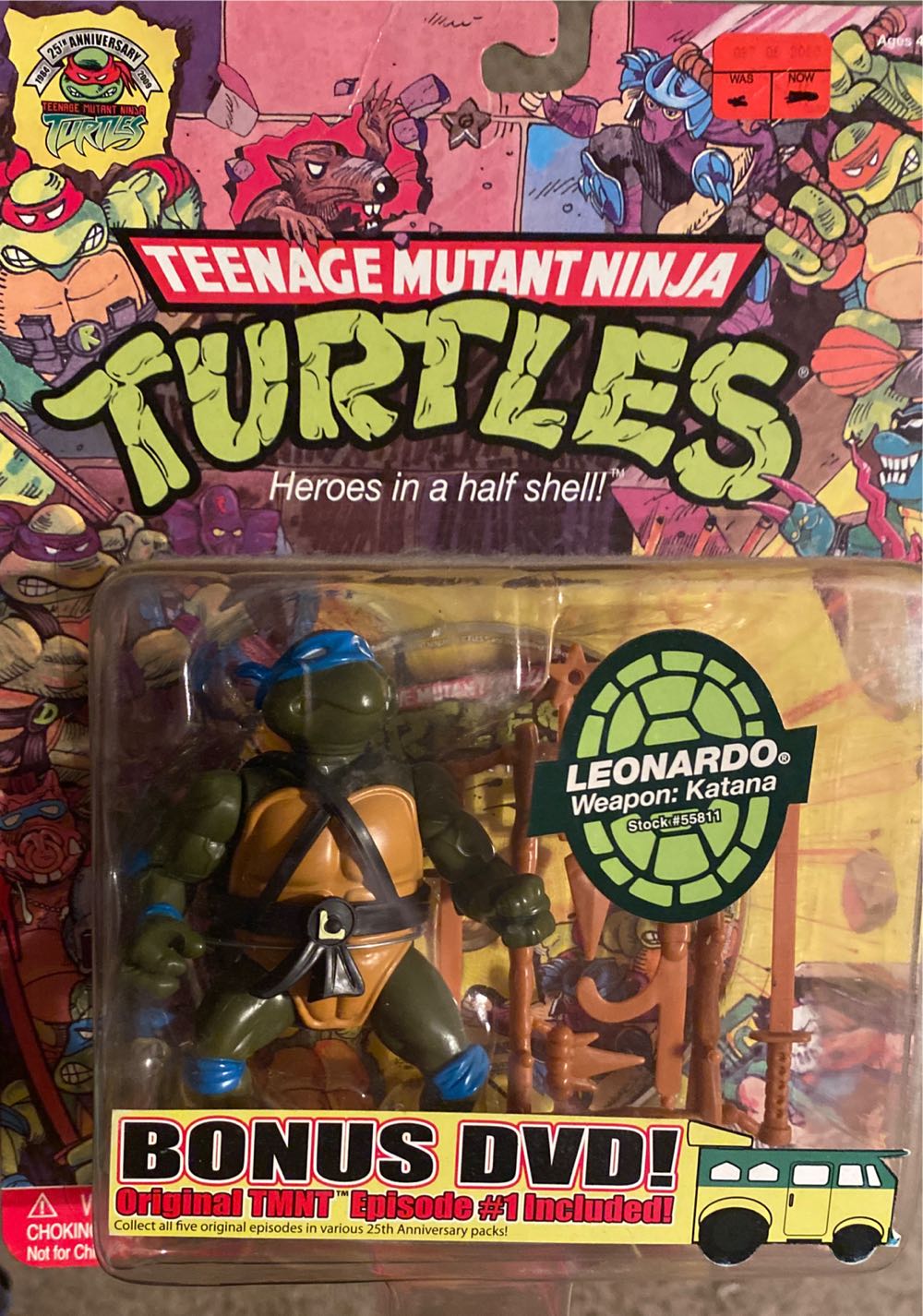 Teenage Mutant Ninja Turtles: 25th Anniversary Leonardo - Playmates (Teenage Mutant Ninja Turtles) action figure collectible [Barcode 043377558118] - Main Image 3