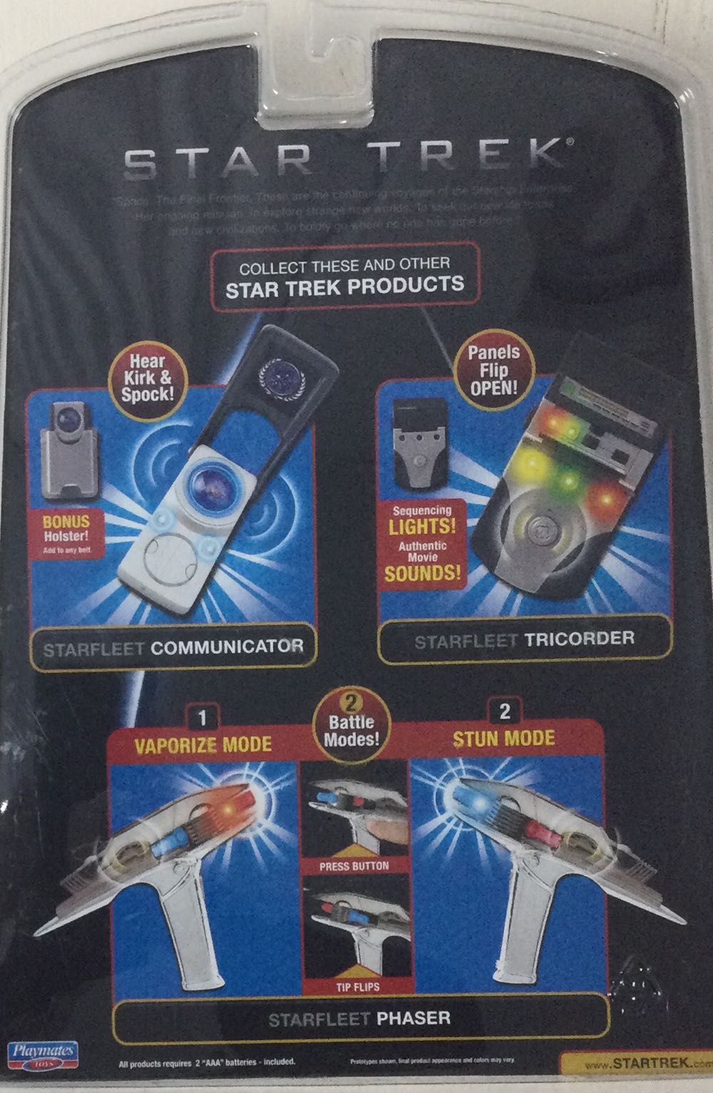 Star Trek STARFLEET PHASER - Playmates Toys (Star Trek (2009)) action figure collectible [Barcode 043377618515] - Main Image 2