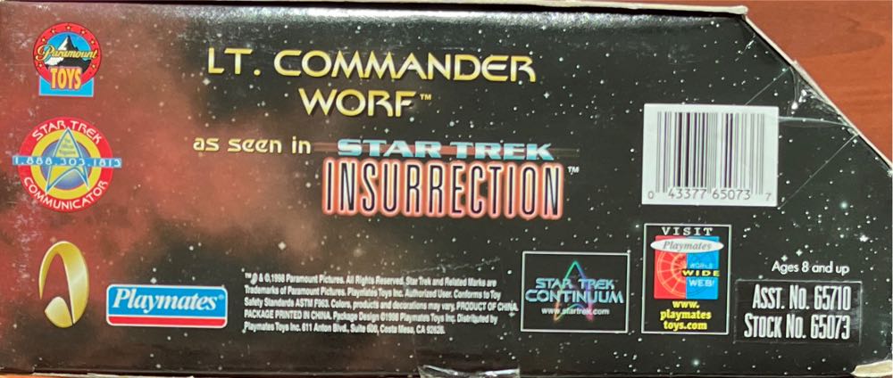 Star Trek 12”: Lt. Commander Worf - Insurrection - Playmates (Star Trek Insurrection) action figure collectible [Barcode 043377650737] - Main Image 3