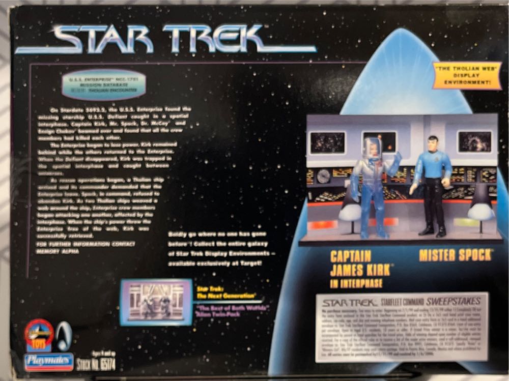 Captain James Kirk in Interphase, Mister Spock - Playmates (Star Trek The Original Series) action figure collectible [Barcode 043377651741] - Main Image 2
