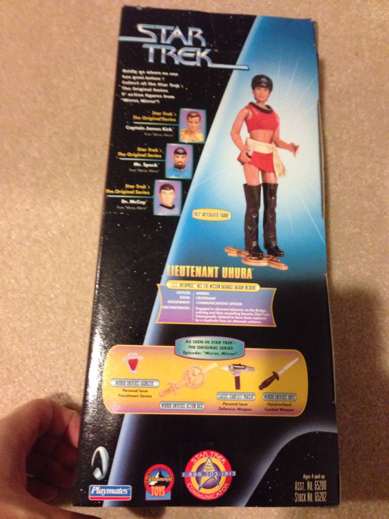 Star Trek 9” Figure - Lieutenant Uhura (Mirror, Mirror) - Playmates Toys (Star Trek TOS) action figure collectible [Barcode 043377652021] - Main Image 2