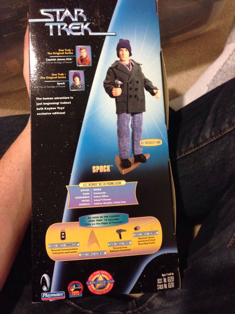 Star Trek Playmates Spock (City On The Edge Of Forever) - Playmates Toys (Star Trek 12” Figures) action figure collectible [Barcode 043377652618] - Main Image 2