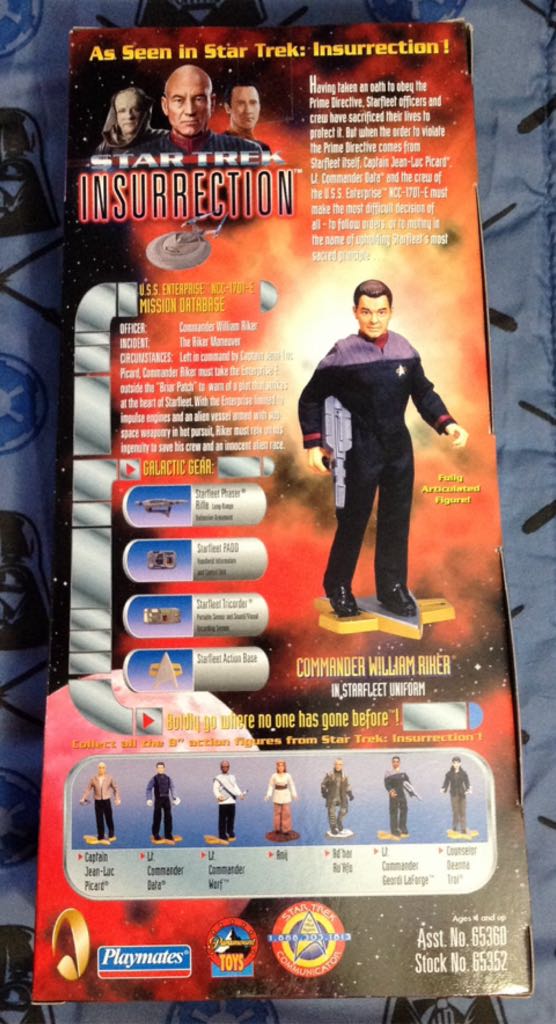 Commander William Riker - Playmates Toys (Star Trek Insurrection) action figure collectible [Barcode 043377653523] - Main Image 2