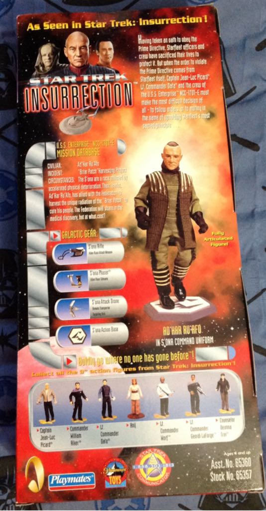 9” Ad’Har Ru’Afo - Playmates (Star Trek Insurrection) action figure collectible [Barcode 043377653578] - Main Image 2