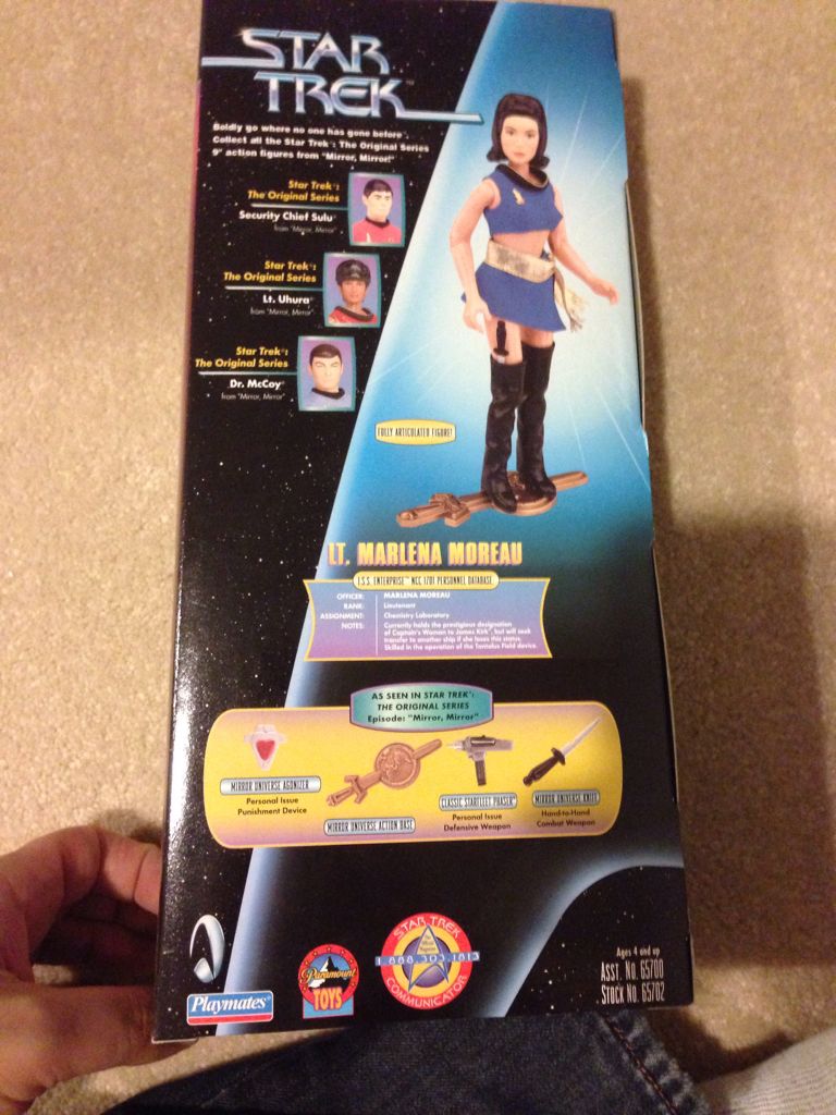 Star Trek Playmates Lt. Marlena Moreau (Mirror, Mirror) - Playmates Toys (Star Trek: 12”) action figure collectible [Barcode 043377657026] - Main Image 2
