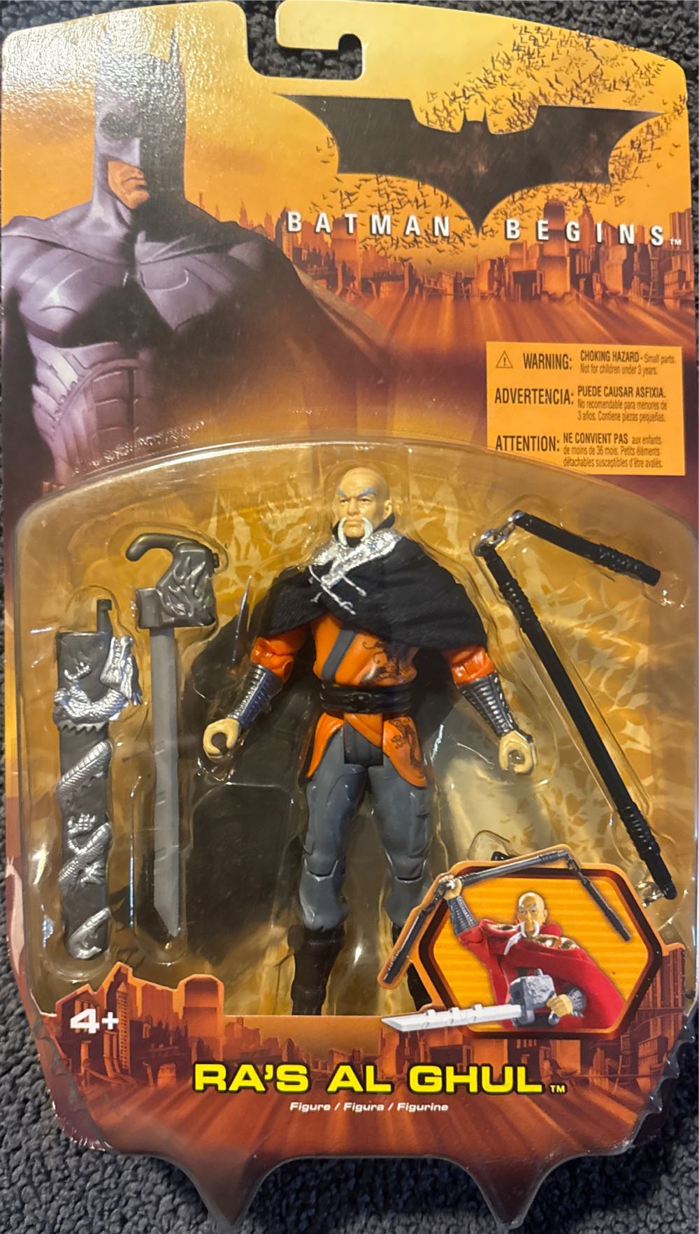 Batman Begins - Ra’s Al Ghul - Mattel (Batman Begins) action figure collectible [Barcode 027084214017] - Main Image 3