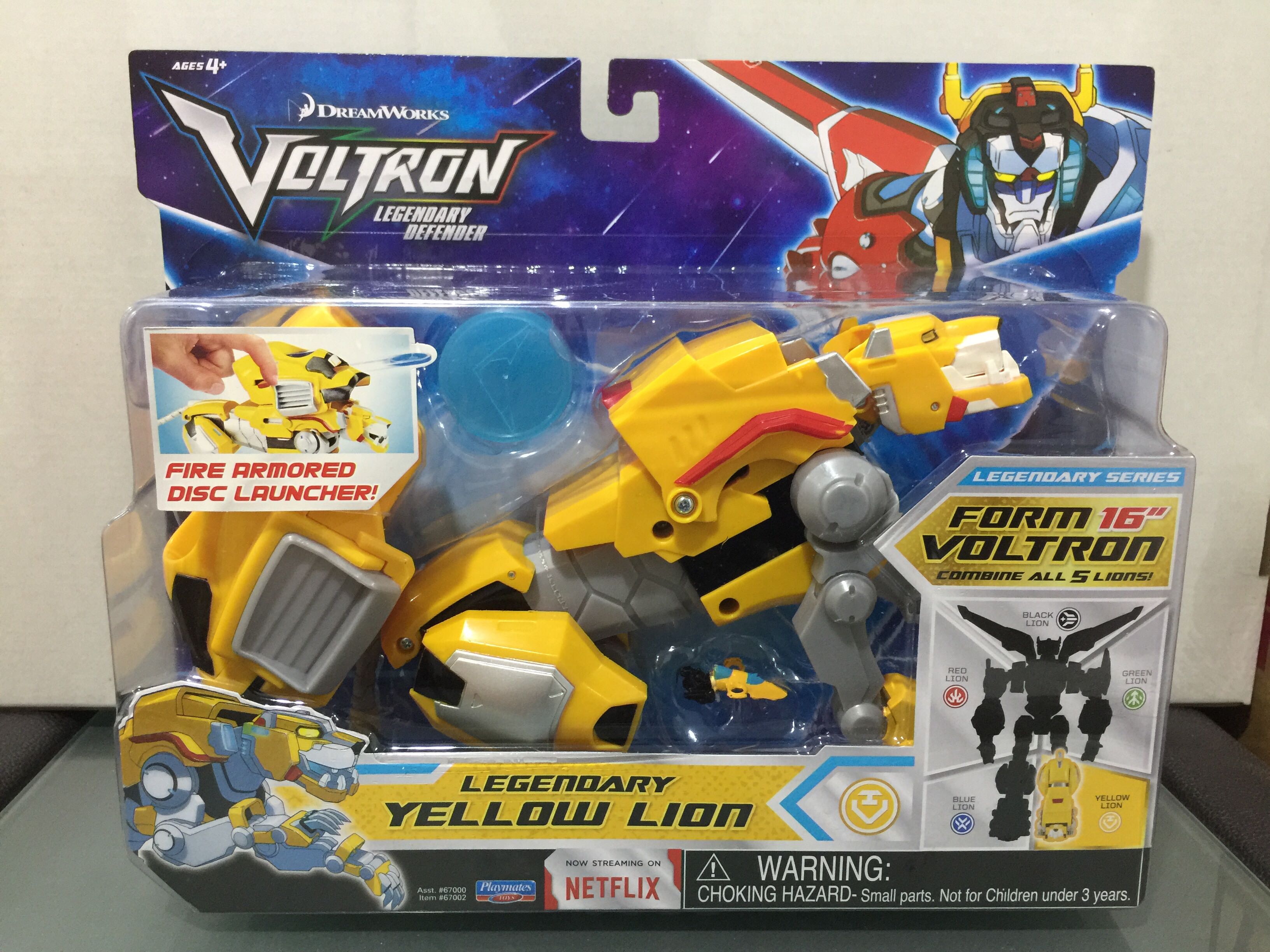 Voltron Netflix Yellow Lion - Playmates (Legendary Defender) action figure collectible [Barcode 043377670025] - Main Image 2