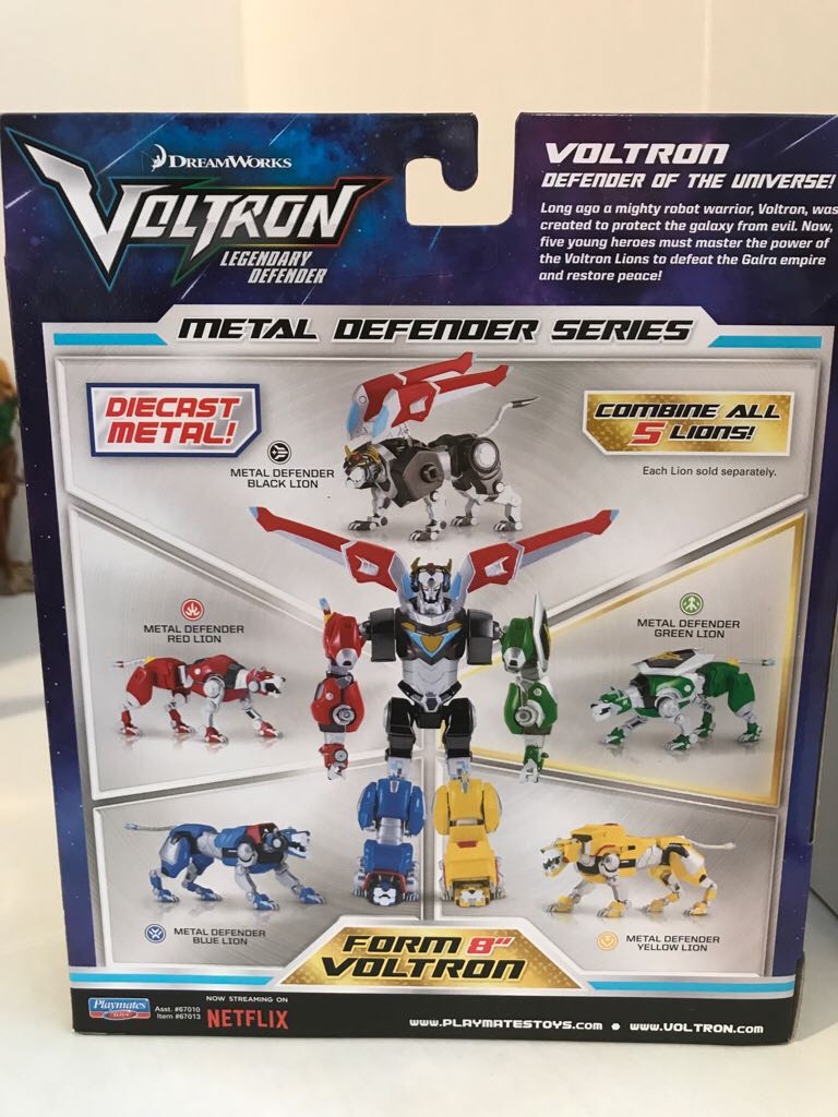 Playmates Toys DreamWorks Voltron Legendary Defender Blue Lion Metal Defender green lion metal  - Playmates Toys action figure collectible [Barcode 043377670131] - Main Image 2
