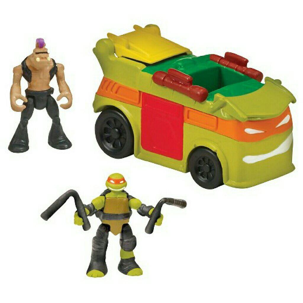 Party Van (Super Ninja Mikey & Bebop) - Playmates Toys (Teenage Mutant Ninja Turtles) action figure collectible [Barcode 043377876021] - Main Image 2