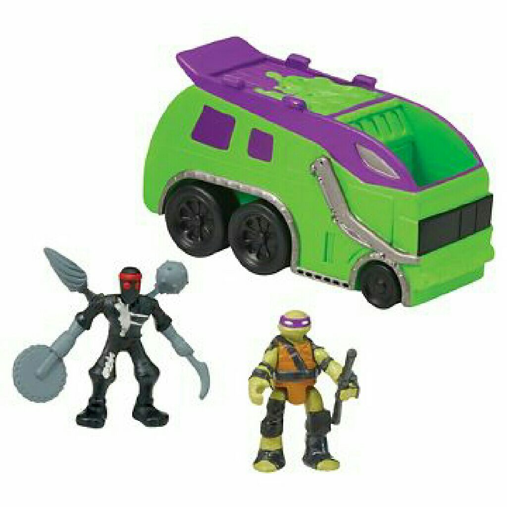 Trash Truck (Super Ninja Donnie & Foot Soldier) - Playmates Toys (Teenage Mutant Ninja Turtles) action figure collectible [Barcode 043377876038] - Main Image 2