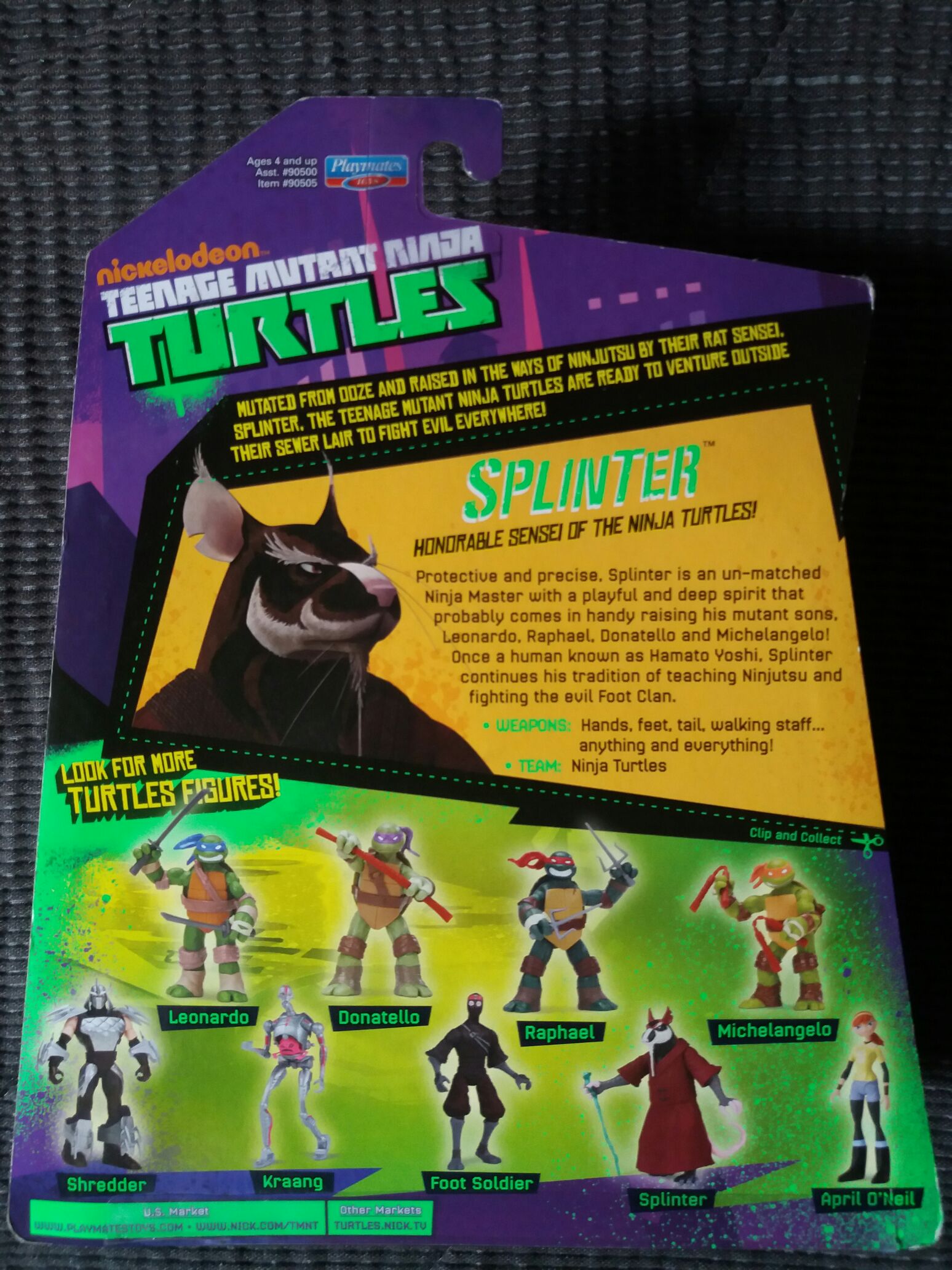 Splinter - Playmates (Teenage Mutant Ninja Turtles: 2012) action figure collectible [Barcode 043377905059] - Main Image 2