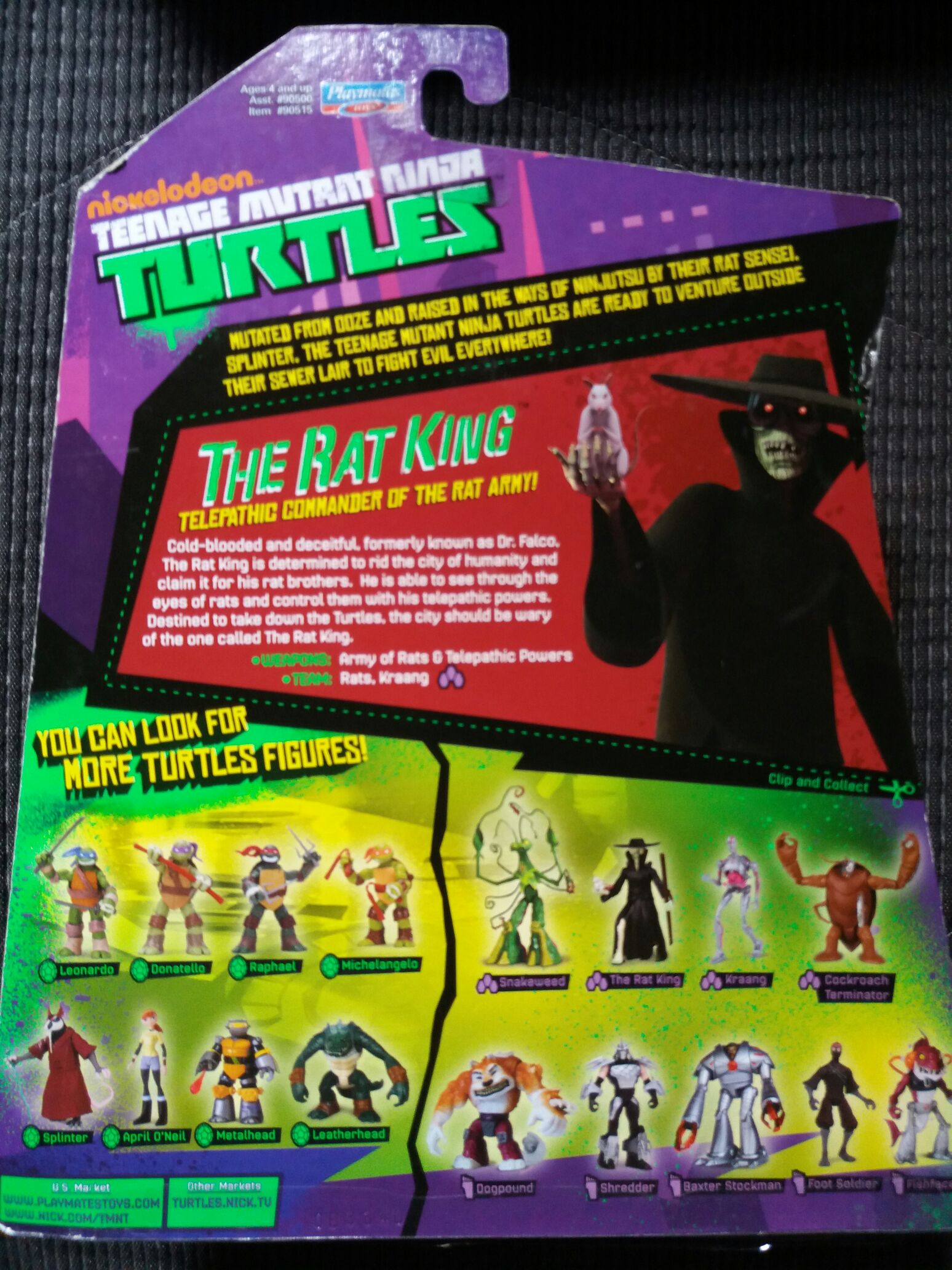 Teenage Mutant Ninja Turtles Nickelodeon: The Rat King - Playmates Toys (Teenage Mutant Ninja Turtles (2012)) action figure collectible [Barcode 043377905158] - Main Image 2