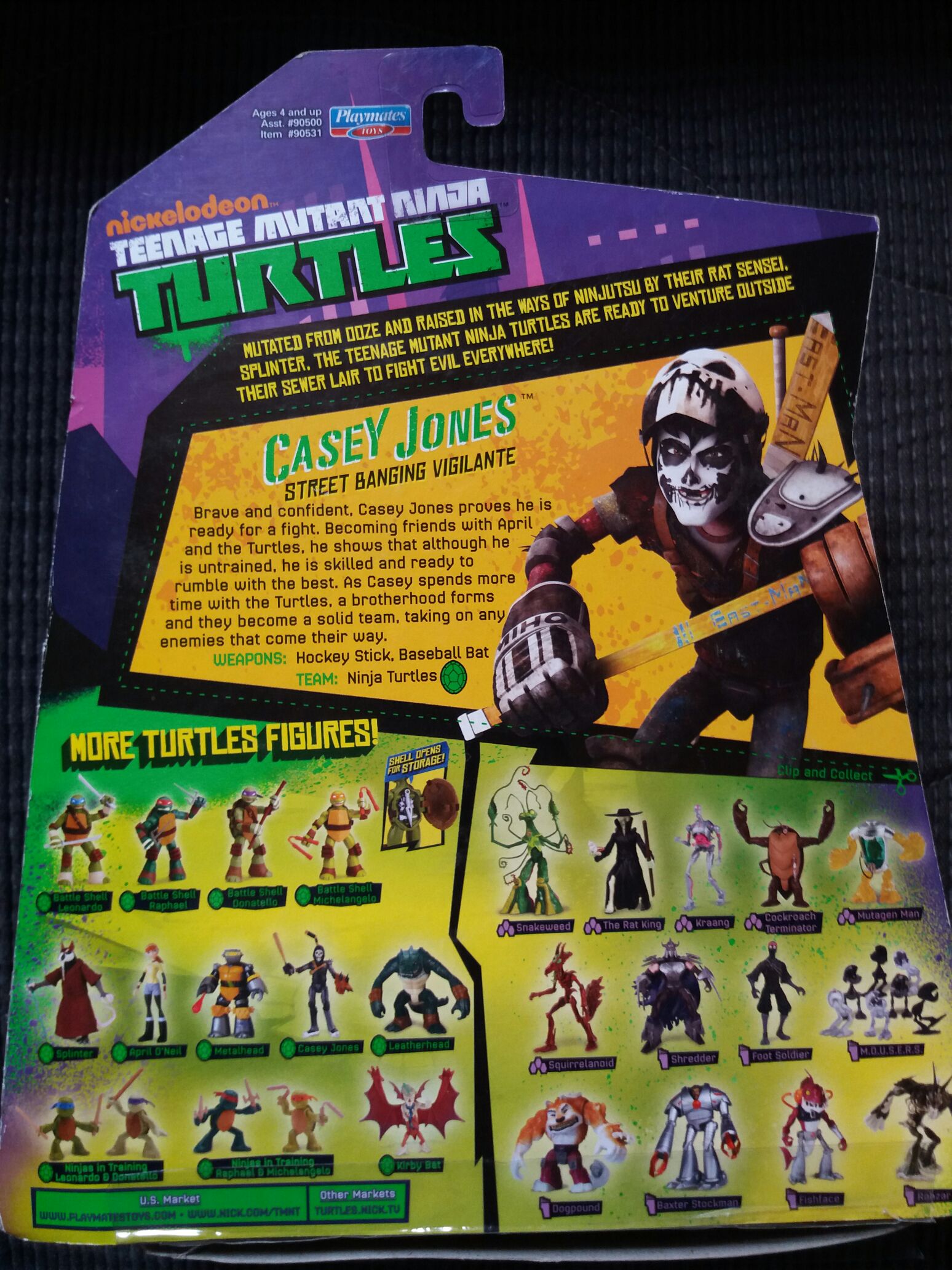 Casey Jones - Playmates Toys (Teenage Mutant Ninja Turtles: 2012) action figure collectible [Barcode 043377905318] - Main Image 2
