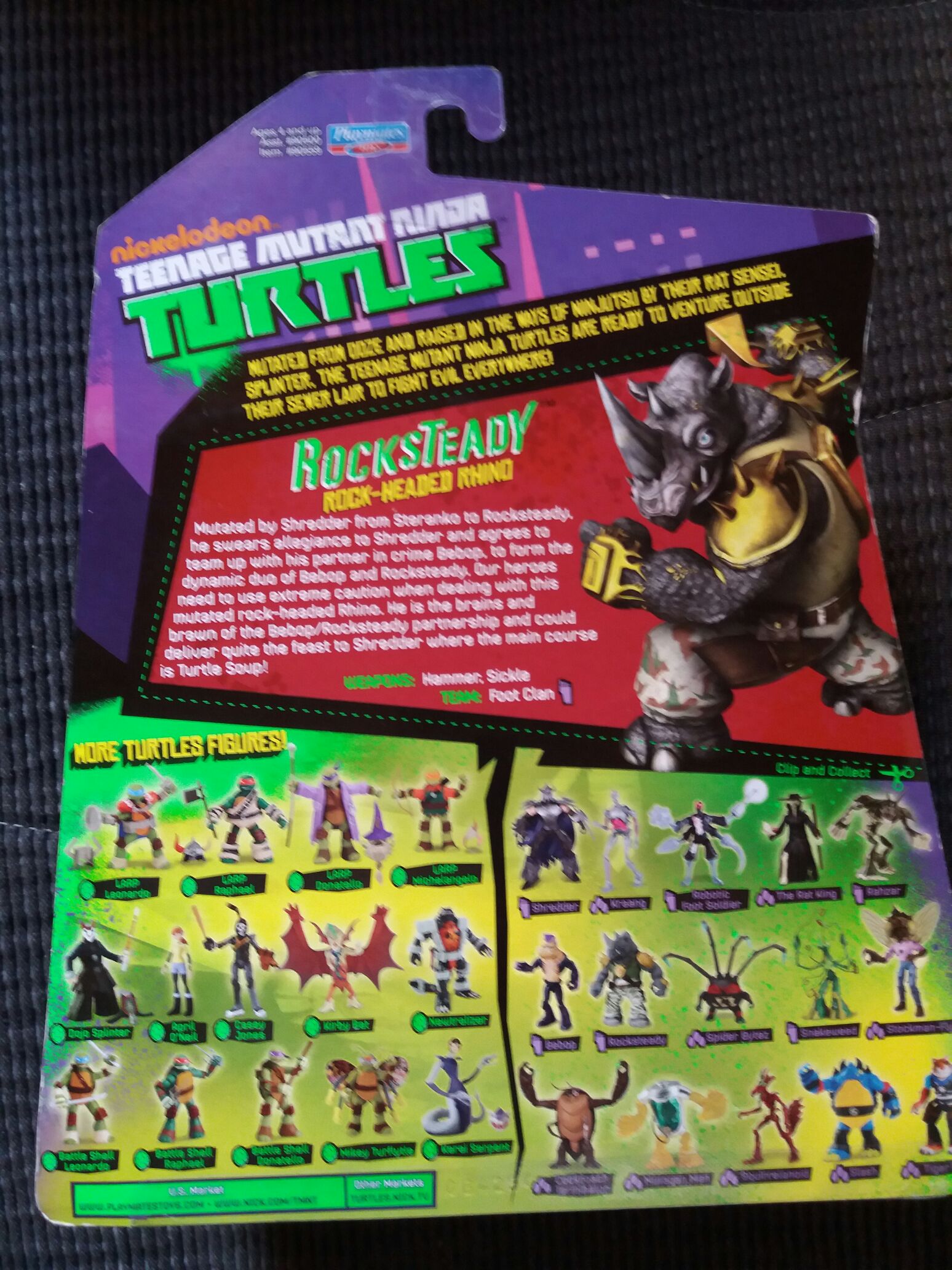 Rocksteady - Playmates Toys (Teenage Mutant Ninja Turtles: 2012) action figure collectible [Barcode 043377905592] - Main Image 2