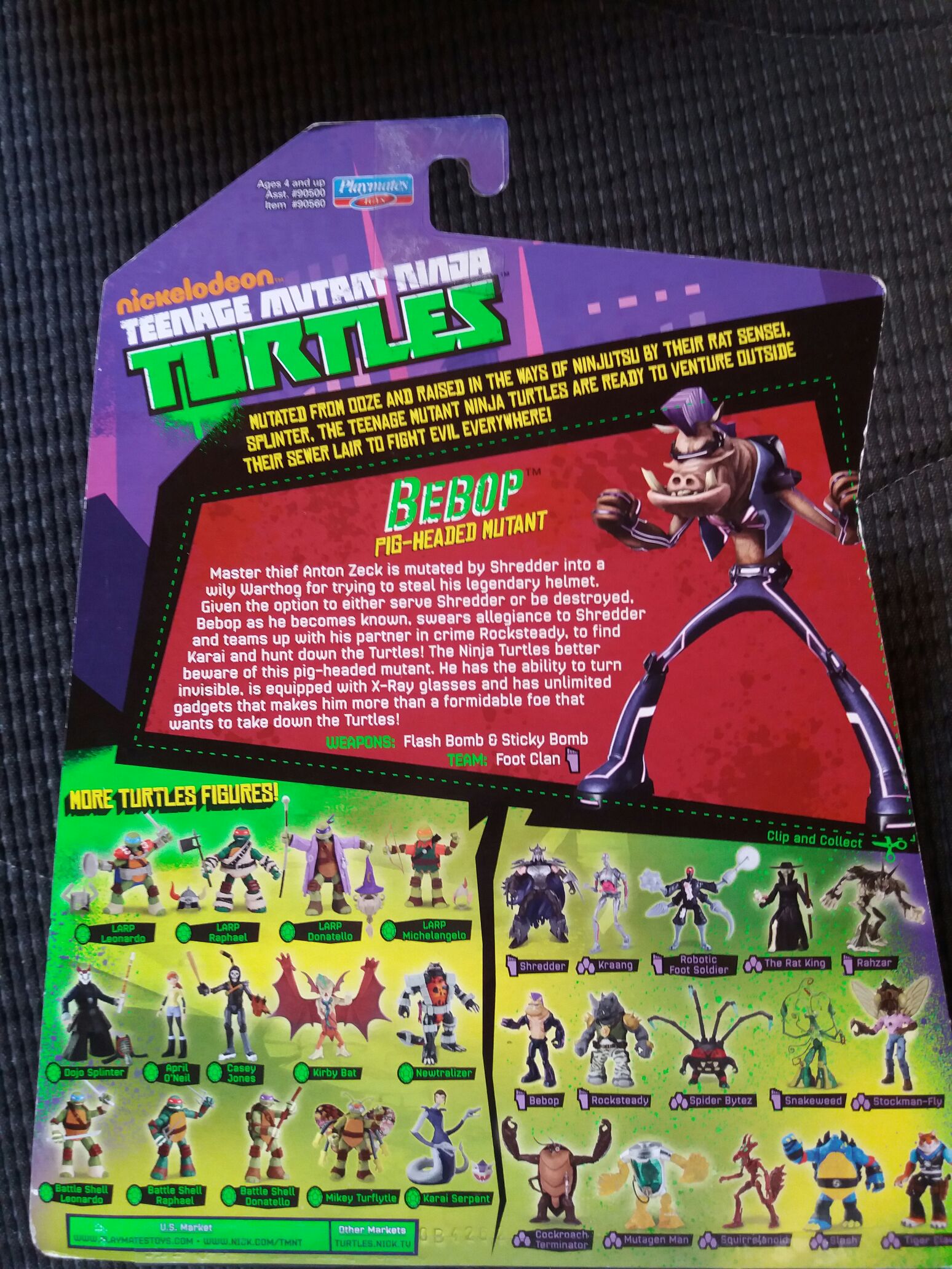 Bebop - Playmates Toys (Teenage Mutant Ninja Turtles: 2012) action figure collectible [Barcode 043377905608] - Main Image 2