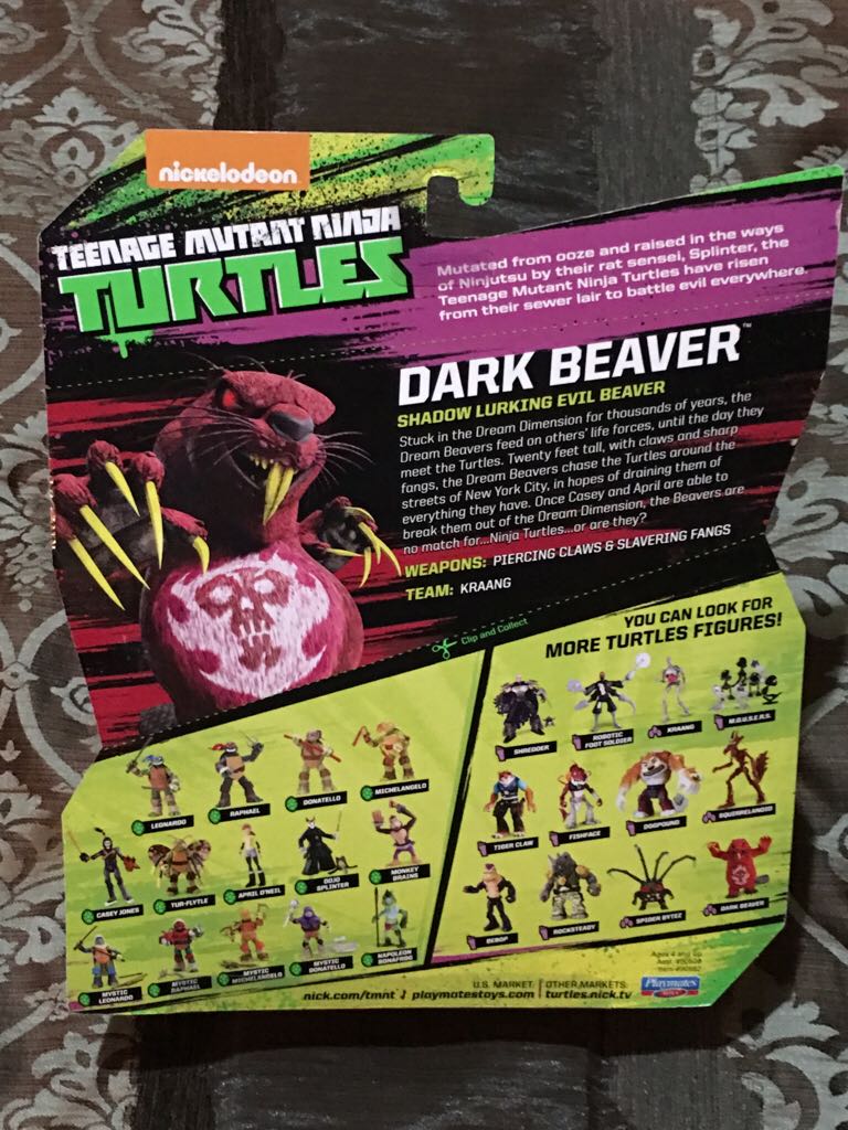 Playmates - 2016 - Dark Beaver - Playmates Toys (Nickelodeon TMNT) action figure collectible [Barcode 043377905820] - Main Image 2