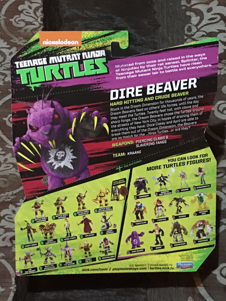 Playmates - 2016 - Dire Beaver - Playmates Toys (Nickelodeon TMNT) action figure collectible [Barcode 043377906100] - Main Image 2