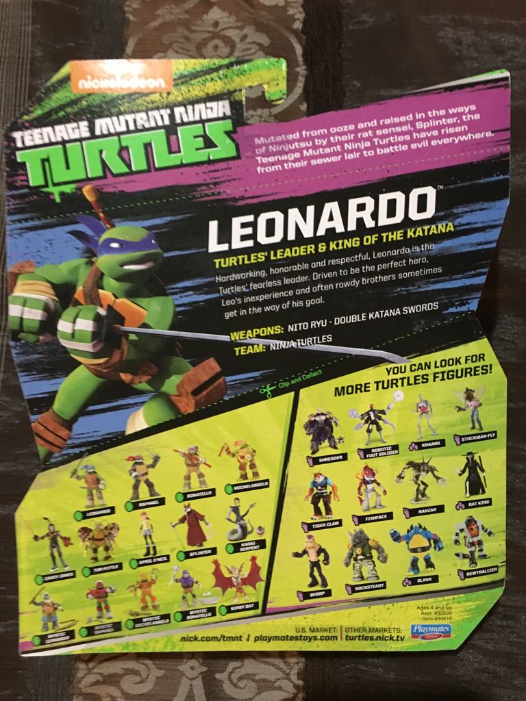 Leonardo - Playmates Toys (Teenage Mutant Ninja Turtles: 2012) action figure collectible [Barcode 043377906162] - Main Image 2