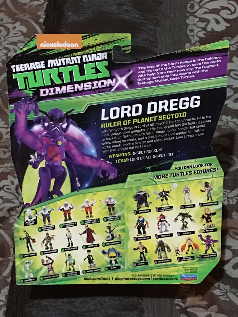 Playmates - 2016 - Lord Dregg - Playmates Toys (Nickelodeon TMNT Dimension X) action figure collectible [Barcode 043377906209] - Main Image 2