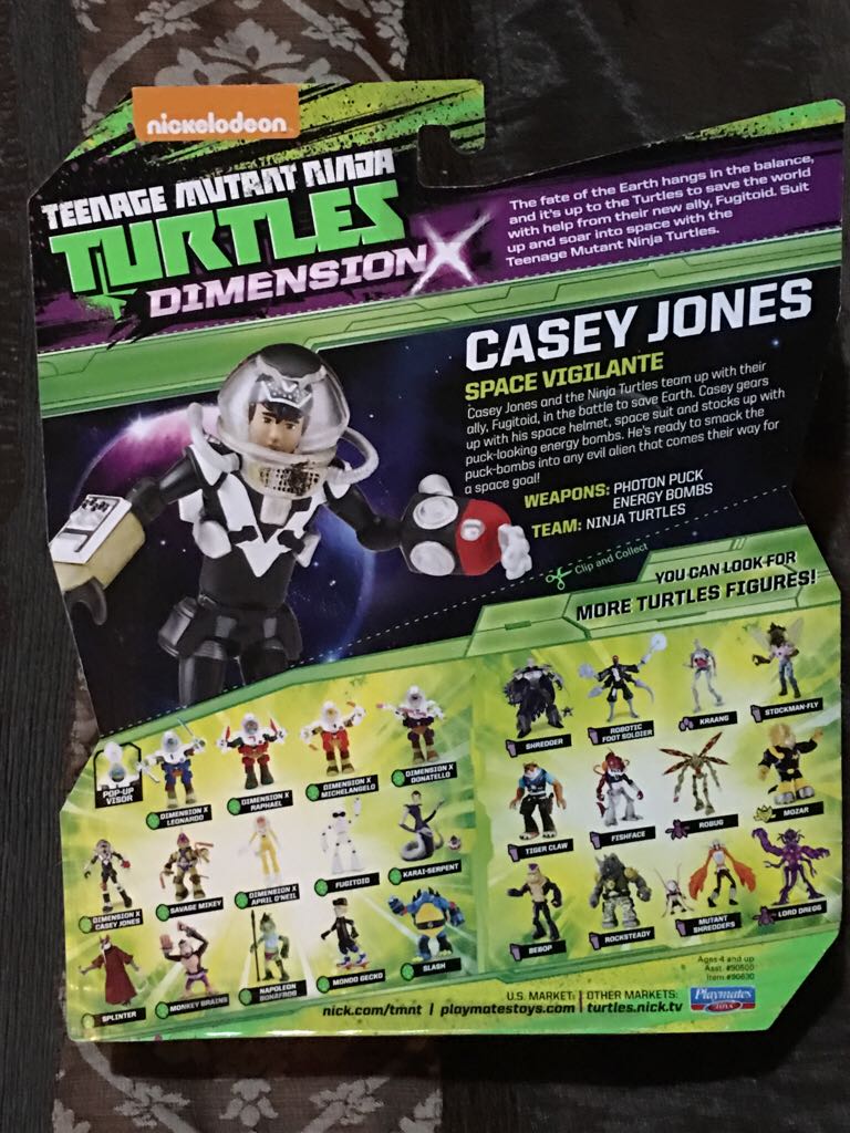 Playmates - 2016 - Casey Jones (Space Vigilante) - Playmates Toys (Nickelodeon TMNT Dimension X) action figure collectible [Barcode 043377906308] - Main Image 2
