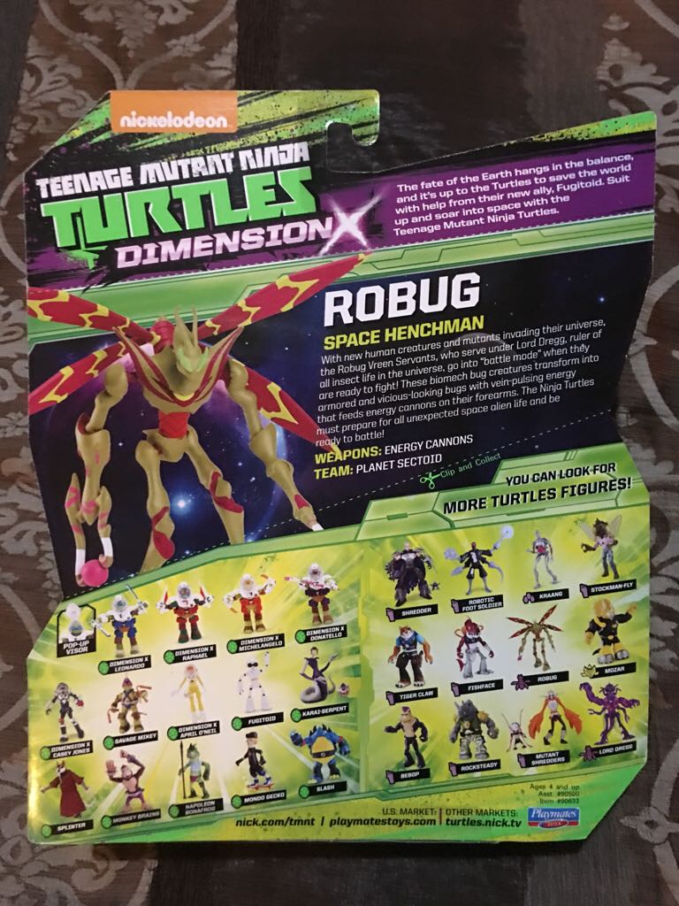 Robug - Playmates Toys (Nickelodeon TMNT Dimension X) action figure collectible [Barcode 043377906339] - Main Image 2