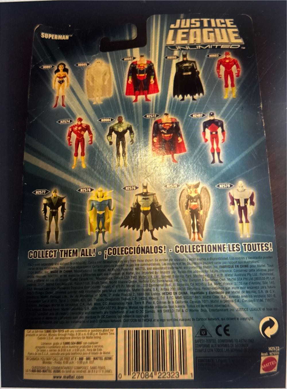 JLU Superman (Battle Damage) - Mattel (Justice League Animated) action figure collectible [Barcode 027084223231] - Main Image 2