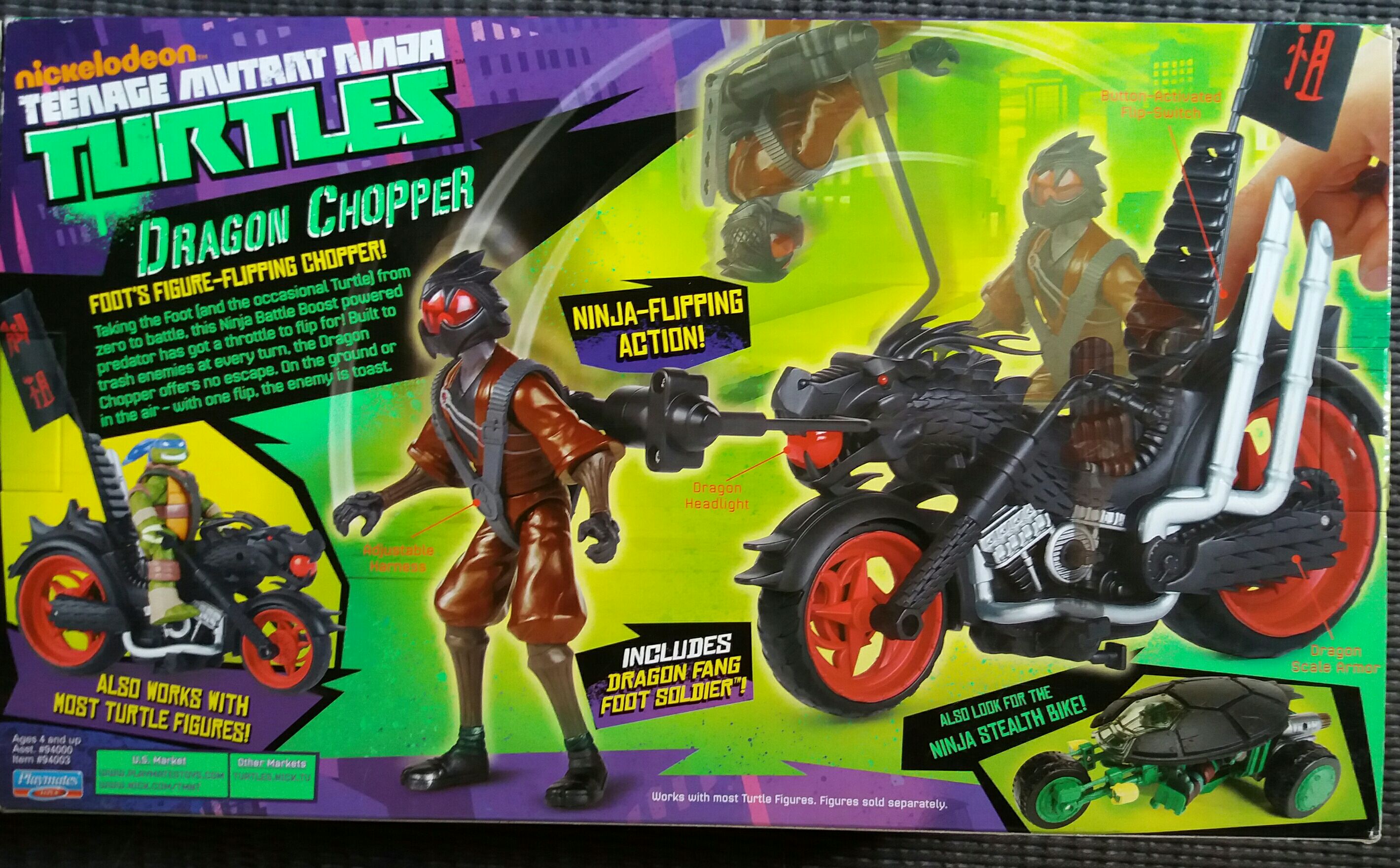 Dragon Chopper - Playmates Toys (Teenage Mutant Ninja Turtles) action figure collectible [Barcode 043377940036] - Main Image 2
