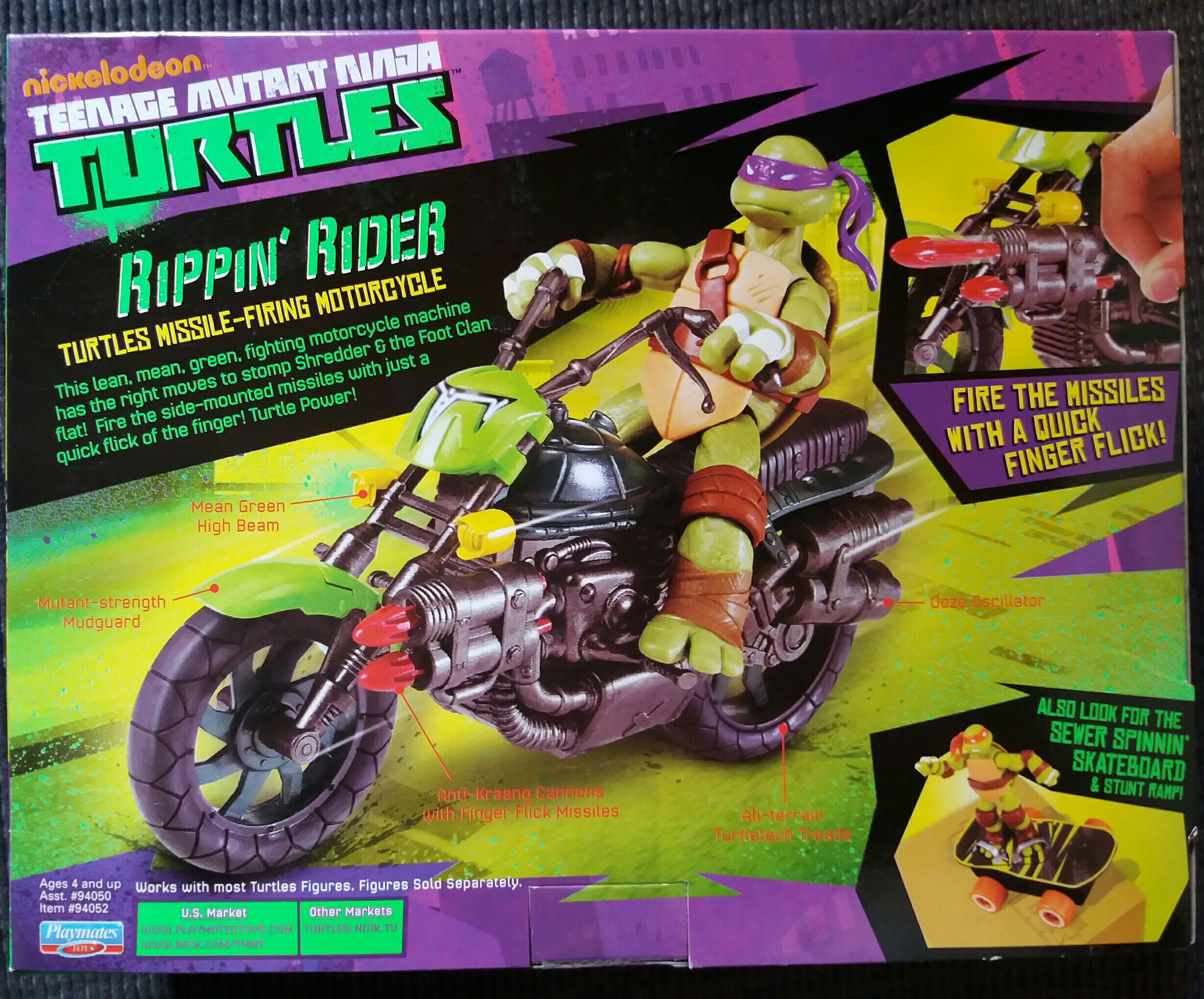Rippin’ Rider - Playmates Toys (Teenage Mutant Ninja Turtles (2012)) action figure collectible [Barcode 043377940524] - Main Image 2