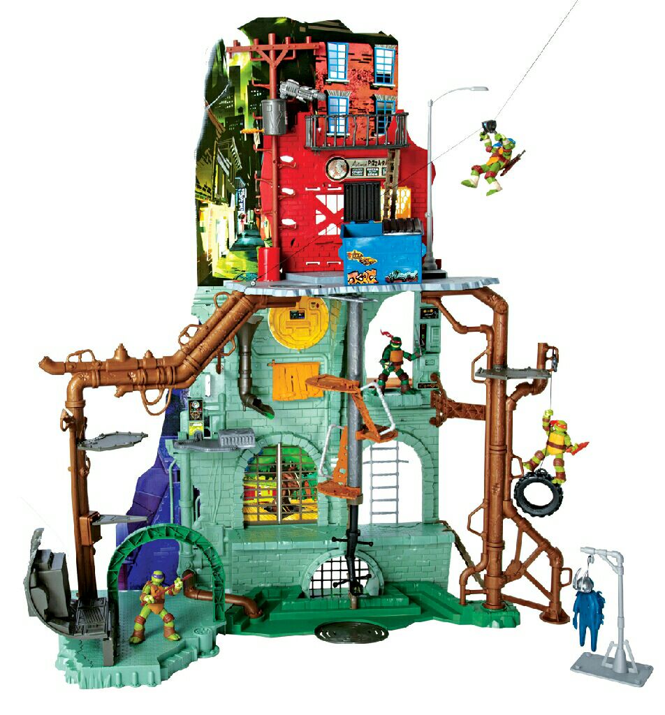 Nickelodeon Teenage Mutant Ninja Turtles Secret Sewer Lair Playset - Playmates Toys (Teenage Mutant Ninja Turtles) action figure collectible [Barcode 043377950110] - Main Image 2