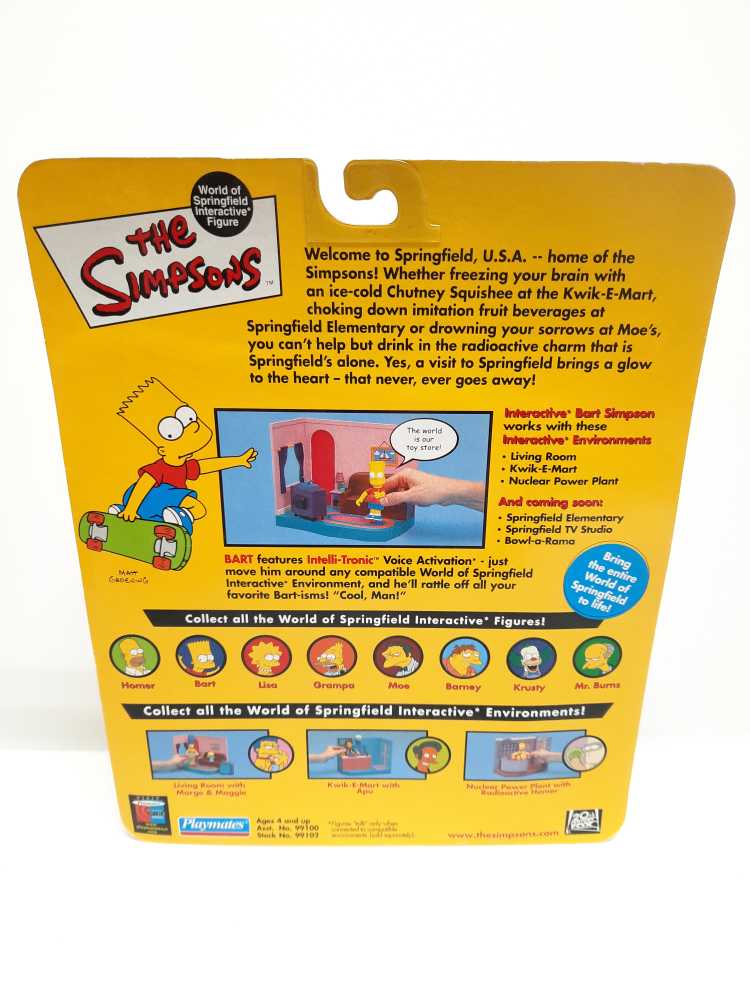 The Simpsons - WOS - Bart Simpson - Playmates (World of Springfield: Simpsons) action figure collectible [Barcode 043377991021] - Main Image 2