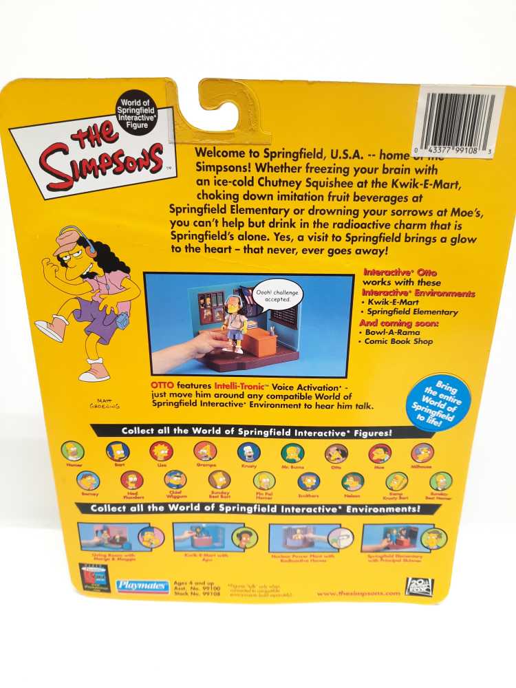 Otto - Playmates (World of Springfield: Simpsons) action figure collectible [Barcode 043377991083] - Main Image 2