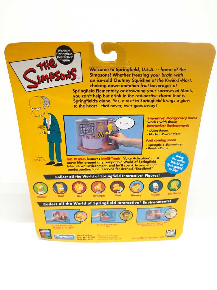 The Simpsons - WOS - Montgomery Burns - Playmates (The Simpsons) action figure collectible [Barcode 043377991113] - Main Image 2
