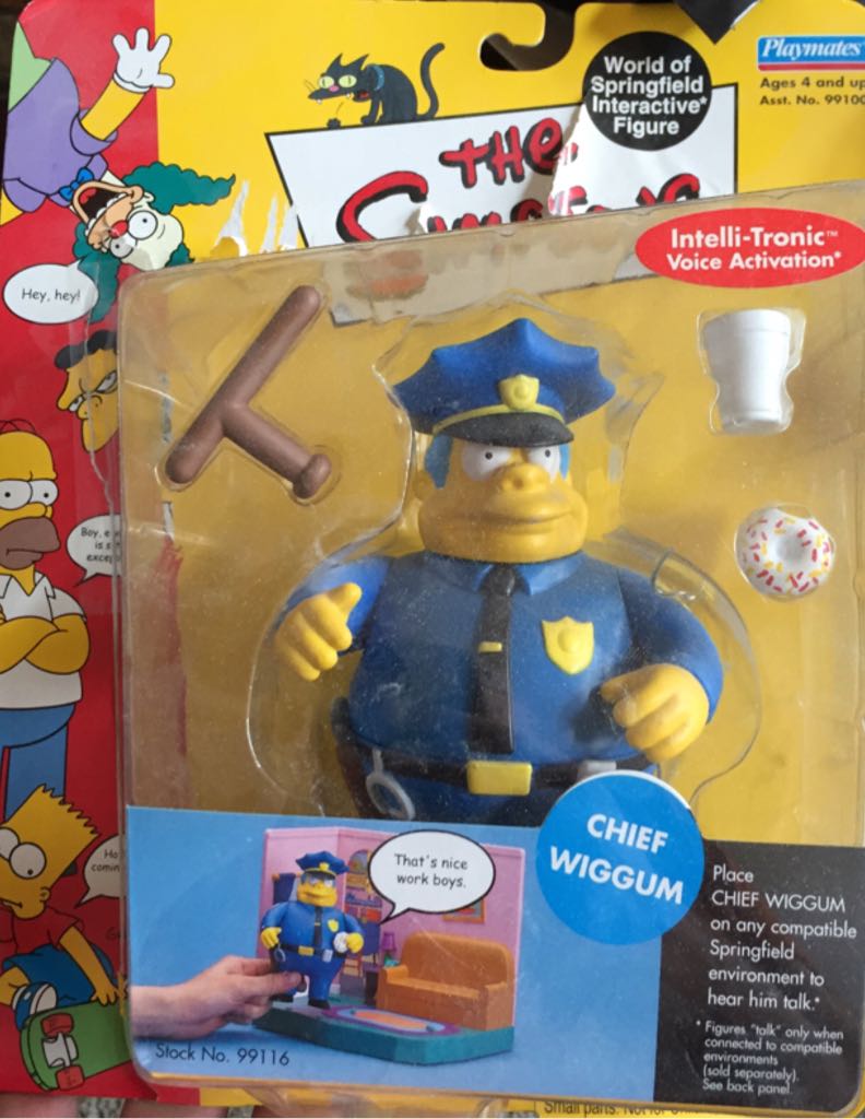 The Simpsons - WOS - Chief Wiggum - Playmates (The Simpsons) action figure collectible [Barcode 043377991168] - Main Image 1
