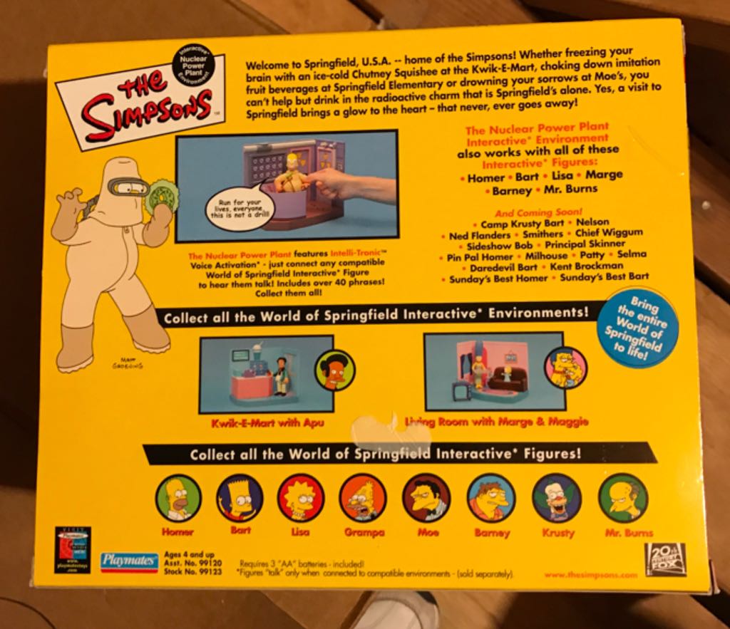 The Simpsons - WOS - Series 1 Nuclear Power Plant - Playmates (The Simpsons) action figure collectible [Barcode 043377991236] - Main Image 2