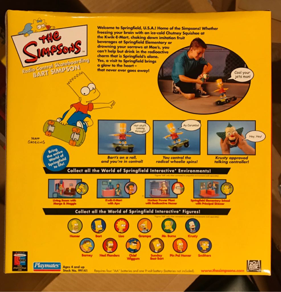 The Simpsons: Radio Control Skateboarding Bart Simpson  action figure collectible [Barcode 043377991410] - Main Image 2