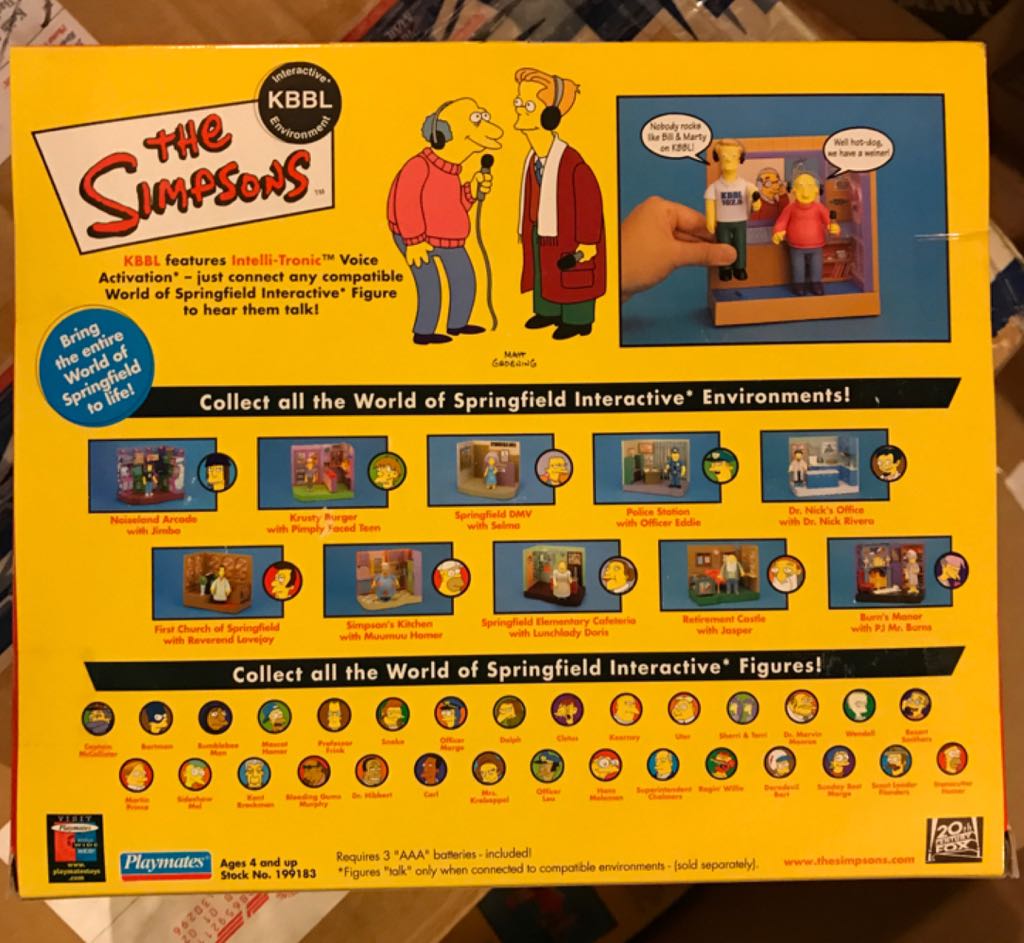 KBBL Radio Station - Playmates (The Simpsons) action figure collectible [Barcode 043377991830] - Main Image 2