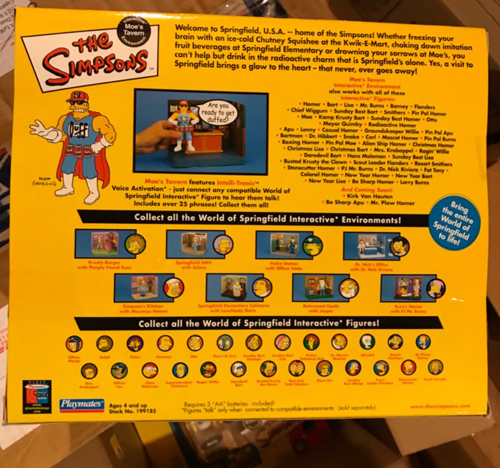 The Simpsons - WOS - Duffman with Moe’s Tavern - Playmates (The Simpsons) (World of Springfield: Simpsons) action figure collectible [Barcode 043377991854] - Main Image 2