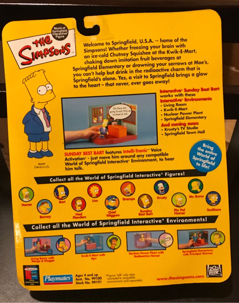 Simpsons Sunday Best Bart~wave 2 Loose The Simpsons Wos Mint~ - Playmates (The Simpsons) action figure collectible [Barcode 043377991915] - Main Image 2