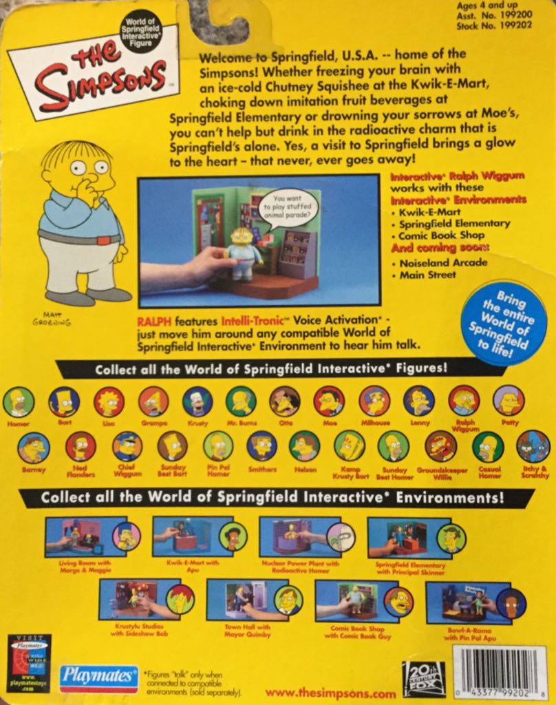 Ralph Wiggum - Playmates (The Simpsons) (World of Springfield: Simpsons) action figure collectible [Barcode 043377992028] - Main Image 2