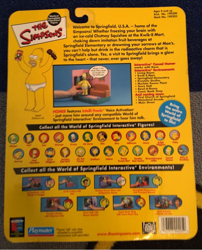 The Simpsons - WOS - Casual Homer - Playmates (The Simpsons) (World of Springfield: Simpsons) action figure collectible [Barcode 043377992059] - Main Image 2