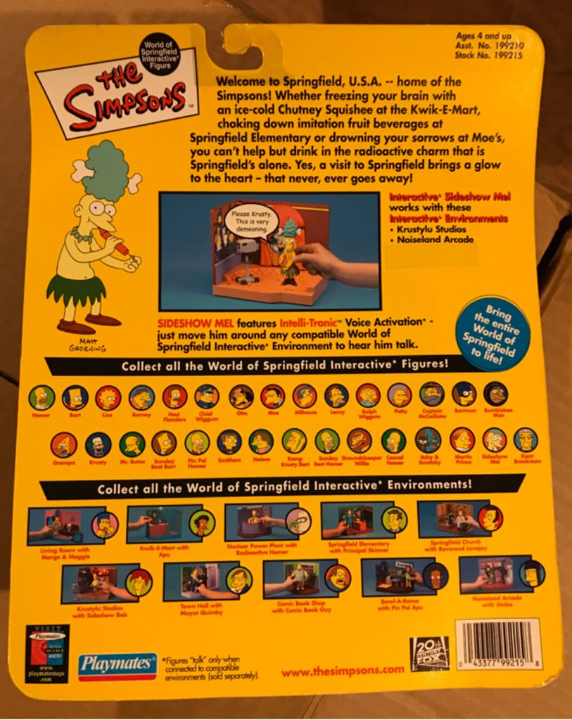 Sideshow Mel - Playmates (World of Springfield: Simpsons) action figure collectible [Barcode 043377992158] - Main Image 2