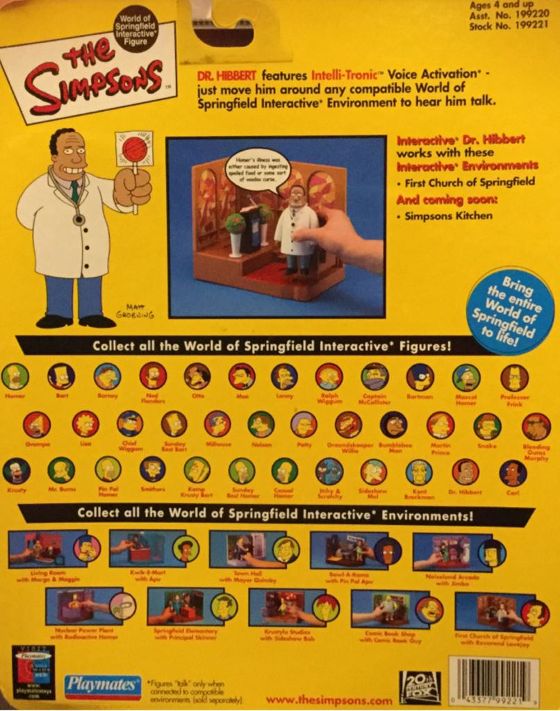 Dr. Hibbert - Playmates Toys (The Simpsons) action figure collectible [Barcode 043377992219] - Main Image 2